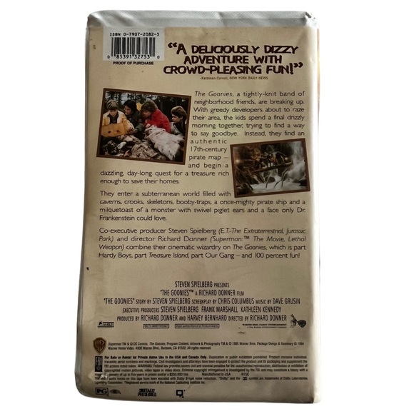 Goonies 1994 Edition VHS - Picture 2 of 3